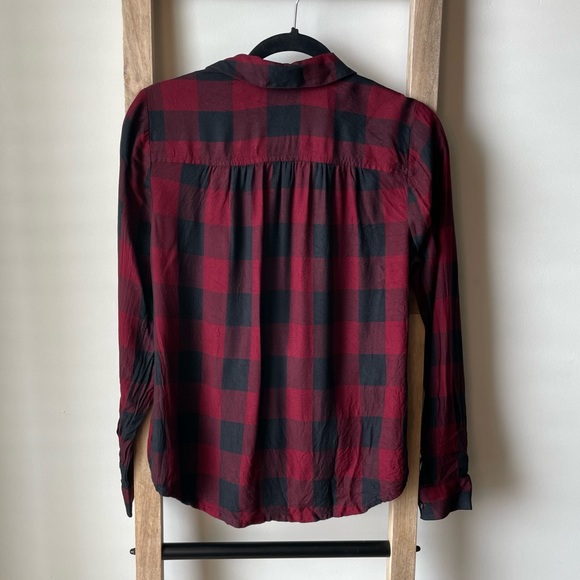 MADEWELL Wrap Front checkered top size Small - Picture 8 of 13